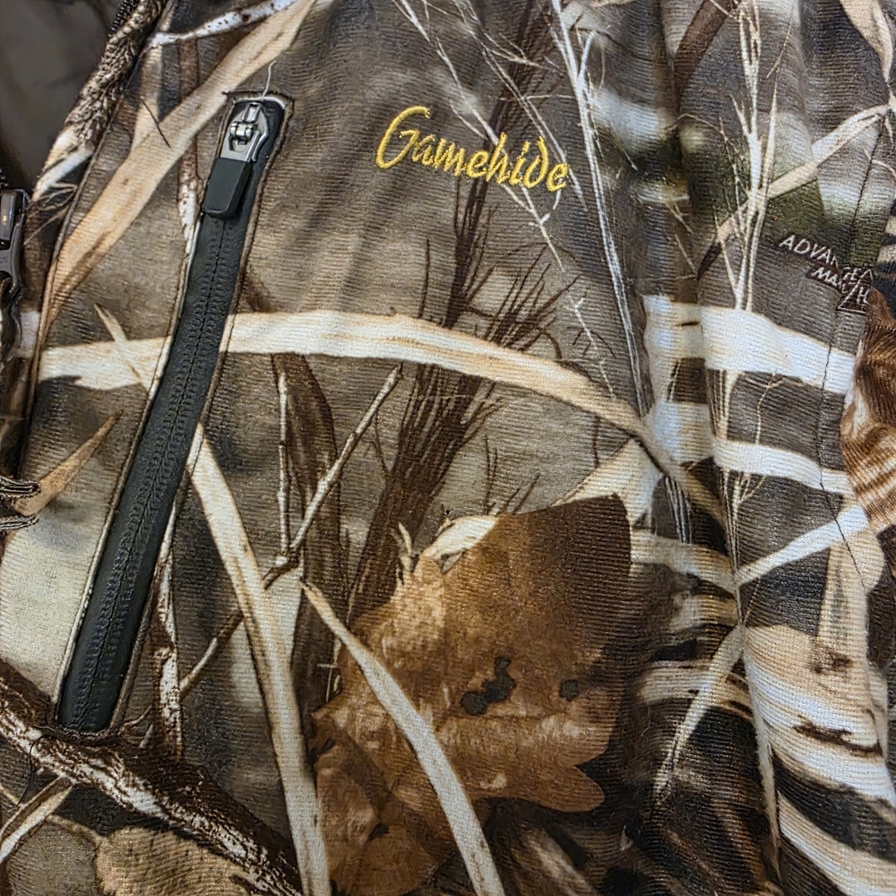 Gamehide Hush Hide Fleece Camouflage Quarter Zip Jacket Size XL